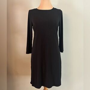 Michael Kors Classic Black Shift 3/4 Sleeve  Dress